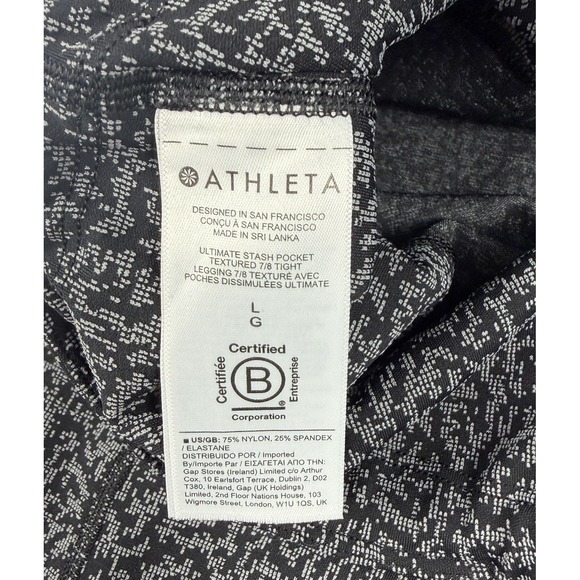 Athleta Ultimate Stash Pocket Textured 7/8 Tight Legging Size L - Picture 5 of 5